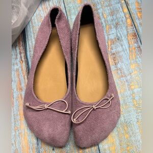 Elegant Purple Women's Suede Flats